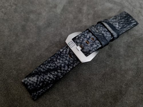 Grey African Goat leather watch strap