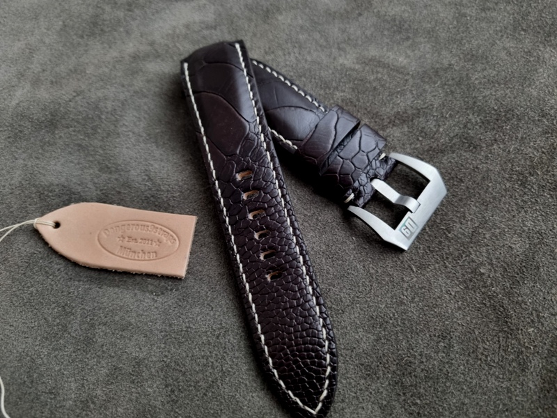 Tobacco Brown Ostrich Strap for Panerai