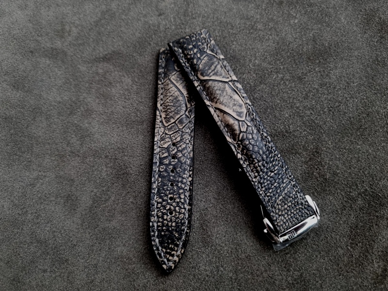 Rugged Bone Ostrich leather strap 20mm lug width