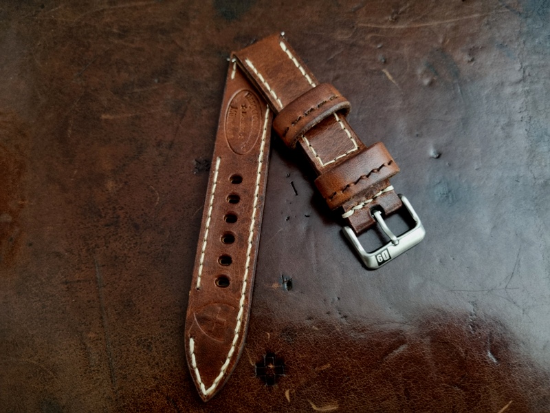 D9 Swiss Ammo 20mm strap (1) Genuine 1960s Swiss Ammo leather strap from D9straps Dangerous9straps