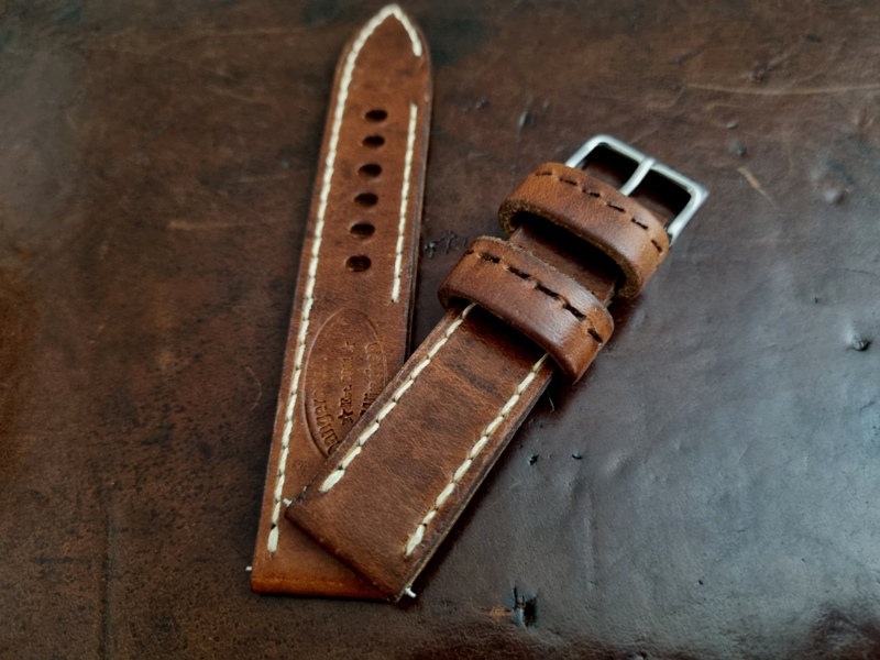 D9 Swiss Ammo 20mm strap (10) Genuine 1960s Swiss Ammo leather strap from D9straps