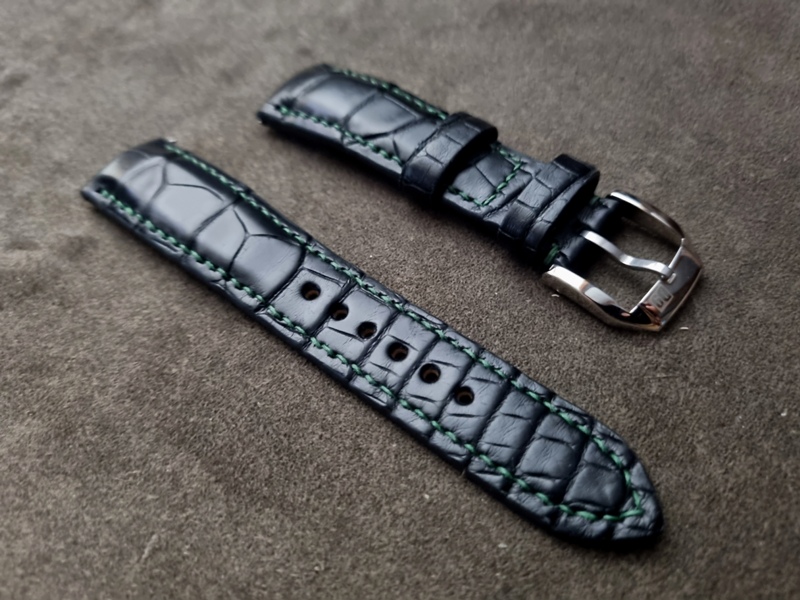 Racing Black Alligator strap_ Rolex Datejust Wimbledon 41